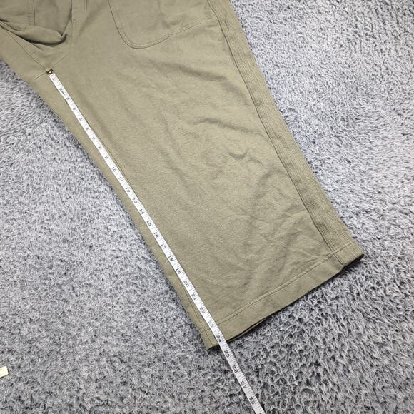 Athleta Pants Women 20 Green Farallon Jogger Sweatpants Hiking Gym Wide Crop - Picture 7 of 9